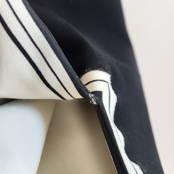 60s Slit Capris Pants Mr Dino Black & White Elastic 10 - Picture 9 of 10